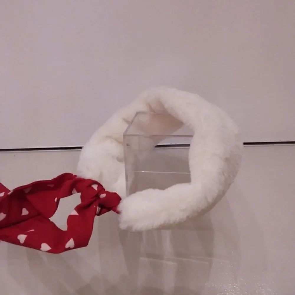 White Faux-Fur Headbands